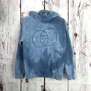 stuck with you graphic diagram tie dye hoodie oversized sweatshirt